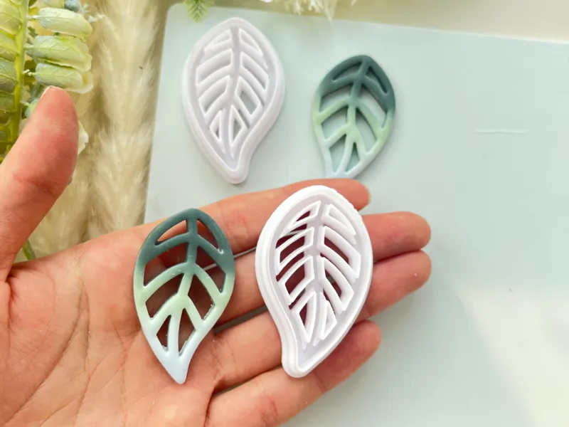 Tropical Leaf Vein Polymer Clay Cutters