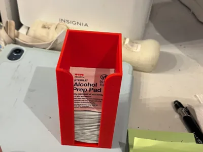 Alcohol wipe holder