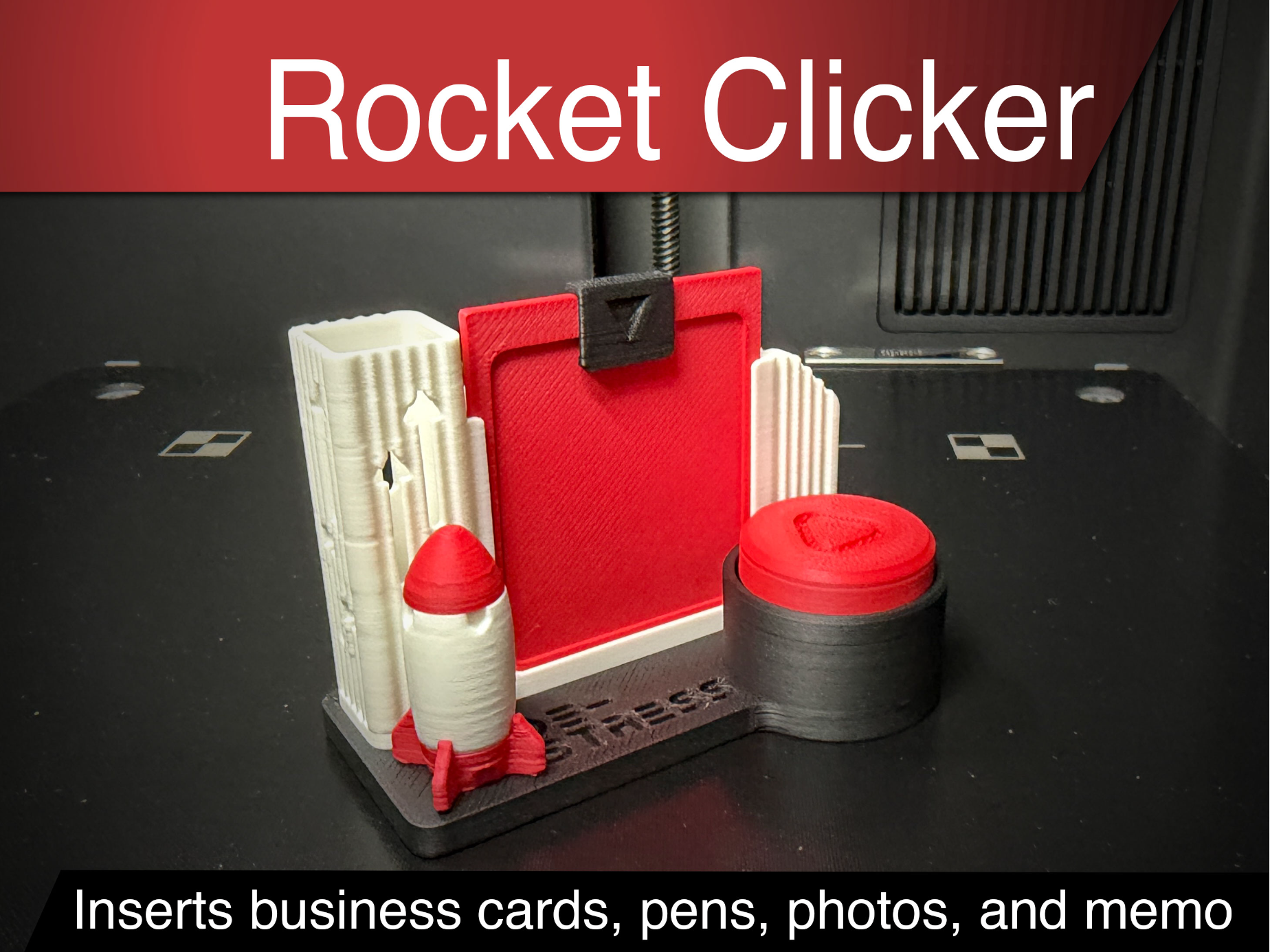 Fidget Rocket Clicker (Biz-Card, Pen, Photo, Memo)