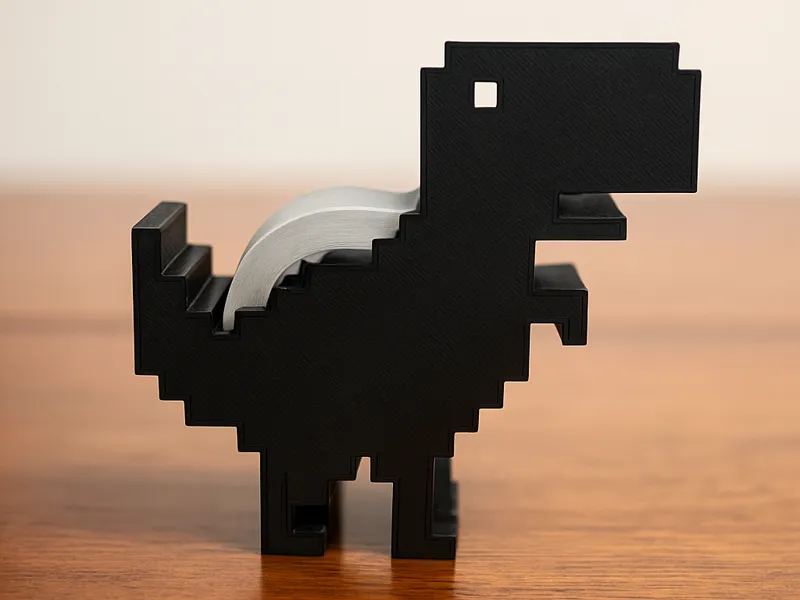 Chrome Dino Tape Dispenser- fun and functional