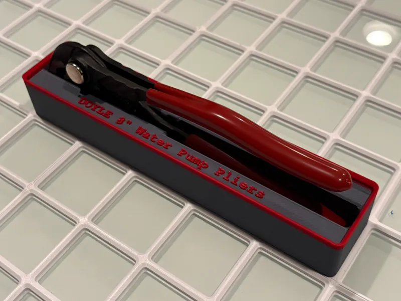 Doyle 8" Water Pump Pliers Gridfinity Bin