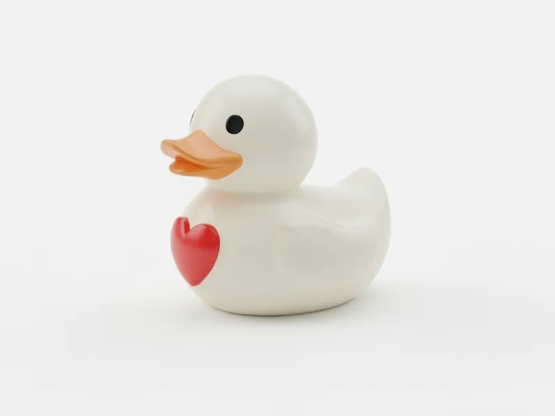 Valentine Duck Ready to Hide