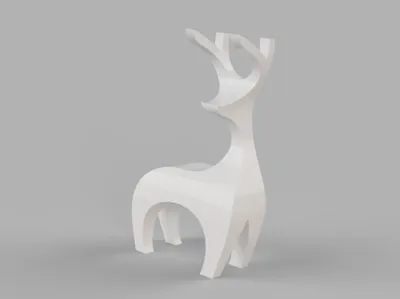 Modern Reindeer Sculpture