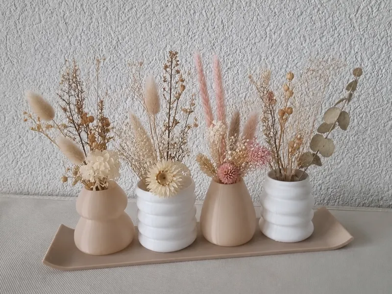 Mini Vasenset für Trockenblumen