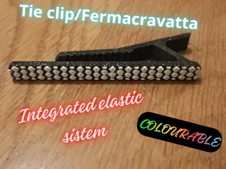 Tie Clip, colourable, integrated elastic sistem