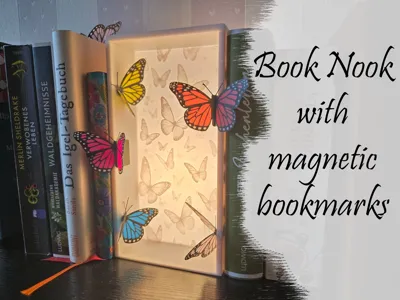Butterfly Book Nook + magnetic bookmarks