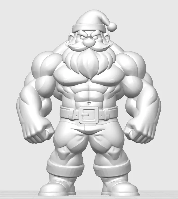 Muscle Santa Claus V.2 powerful Christmas figure - Free 3D Print Model ...
