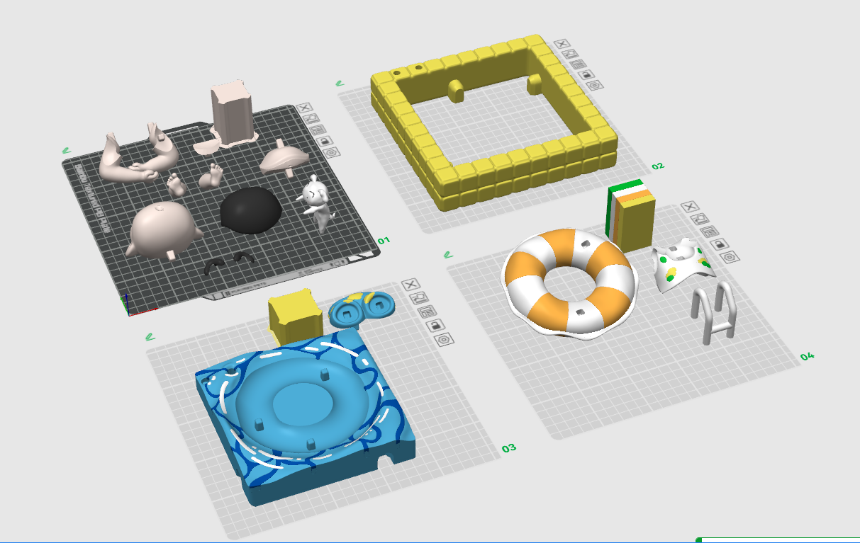 Miniatura 2 do modelo 3D 蜡笔小新-泳池小新