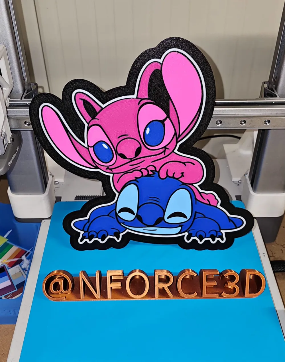 Stitch + Angel Lamp by Nforce3D - Free 3D Print Model - MakerWorld