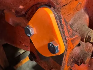 Small Block Chevy mechanical pump hold cover