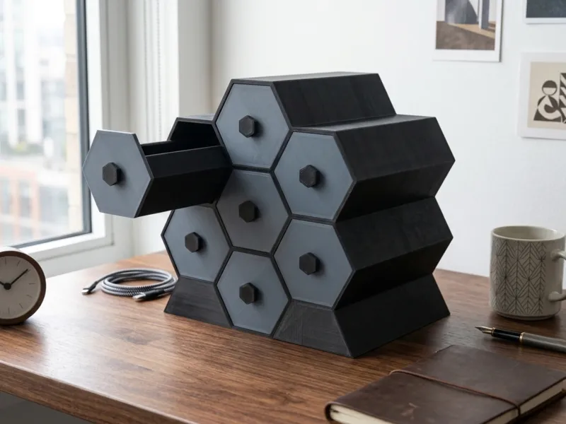 Modular Honeycomb Desk Organizer