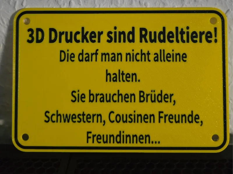 3D Drucker sind Rudeltiere