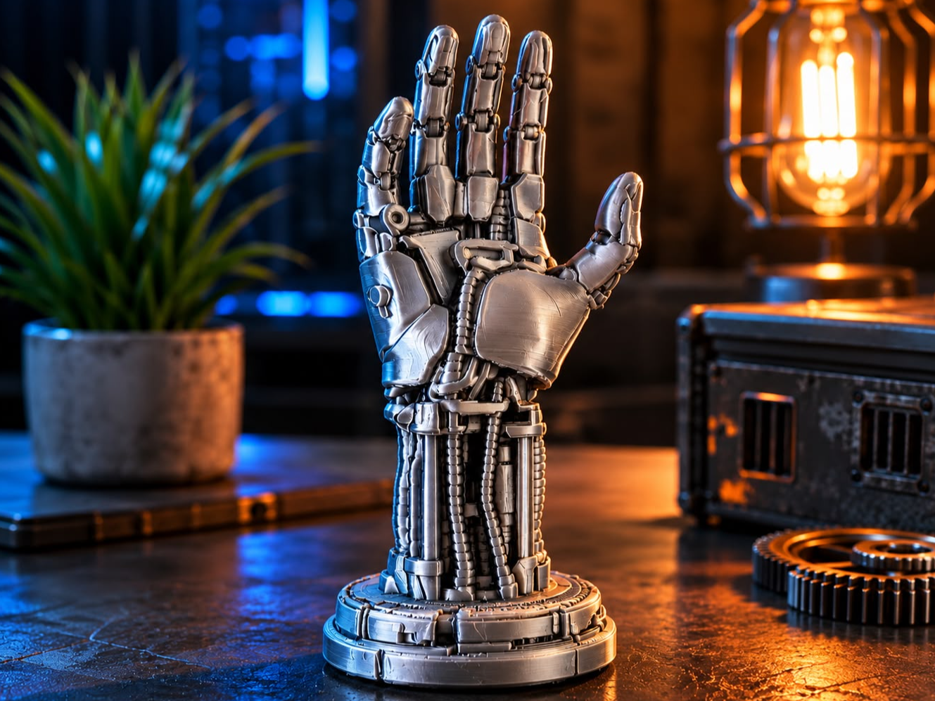 Biomechanical Hand Statue