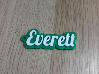Everett name keychain