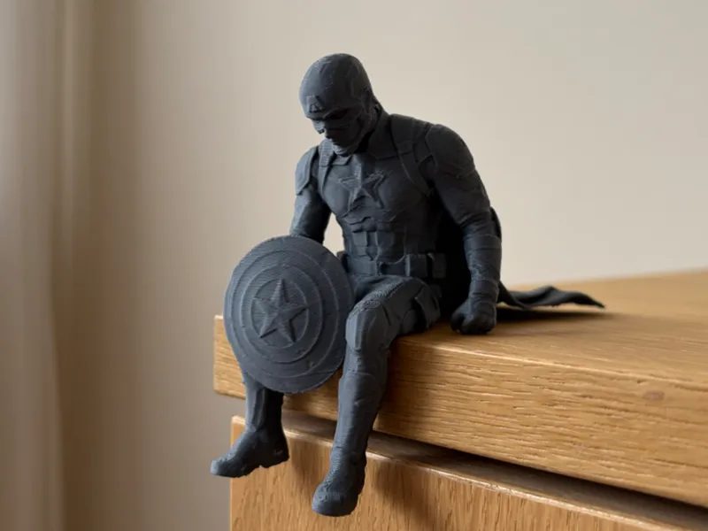 Captain America Sitting on Shelf Figure