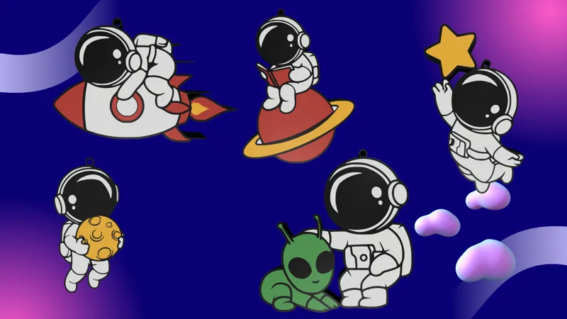 Portachiavi Astronauti Sognanti