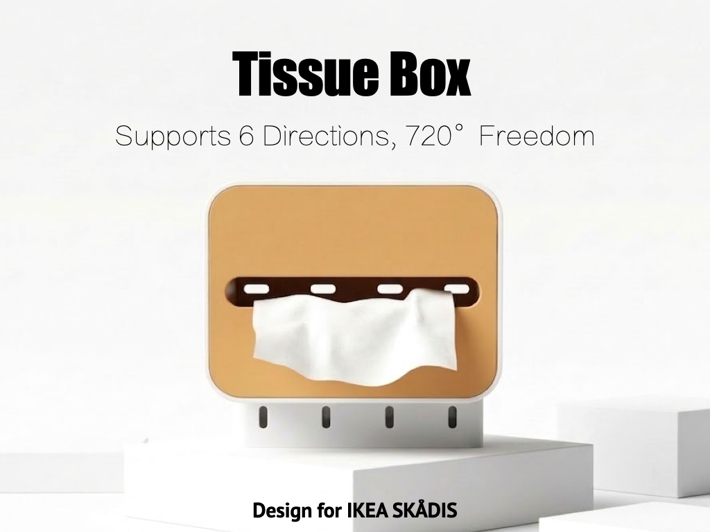 ikea skadis pegboard tissue box