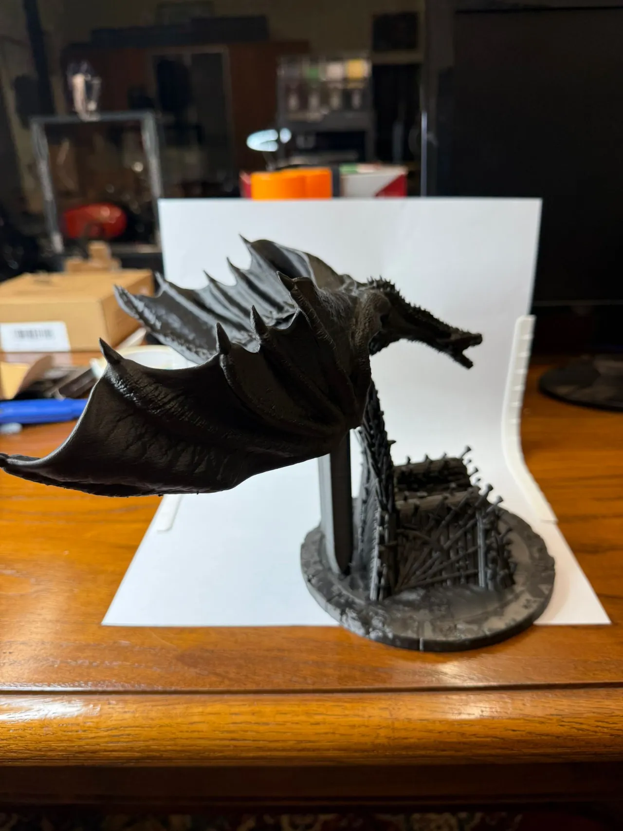 Iron Throne with dragon view 3