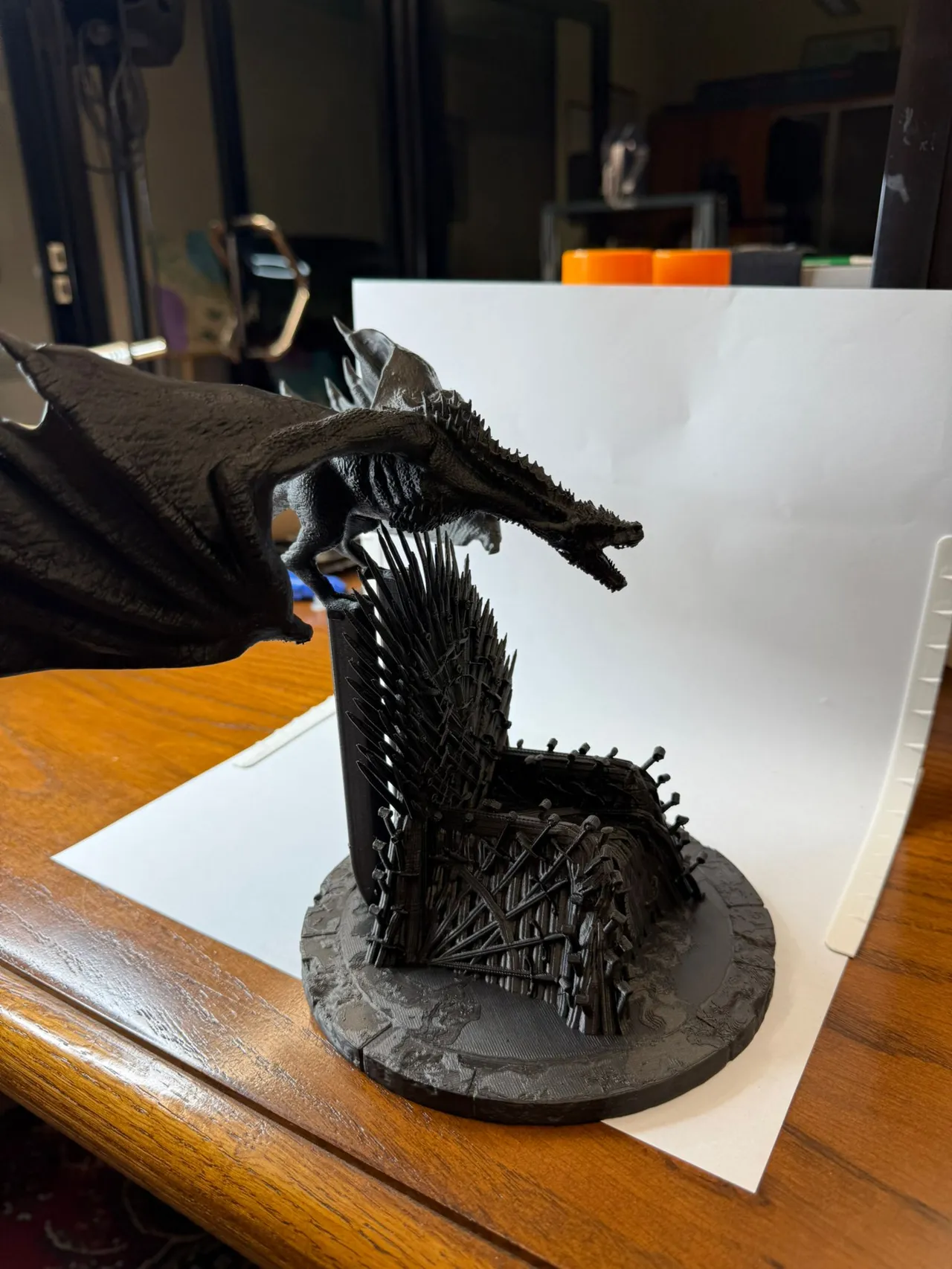 Iron Throne with dragon view 2