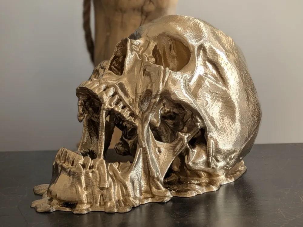 Figura decorativa: Melting Skull Sculpture - Gothic Horror Decor. Referencia del modelo original.
