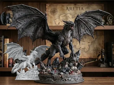 Adorno temático: Tairn, Alas de sangre — referencia de MakerWorld