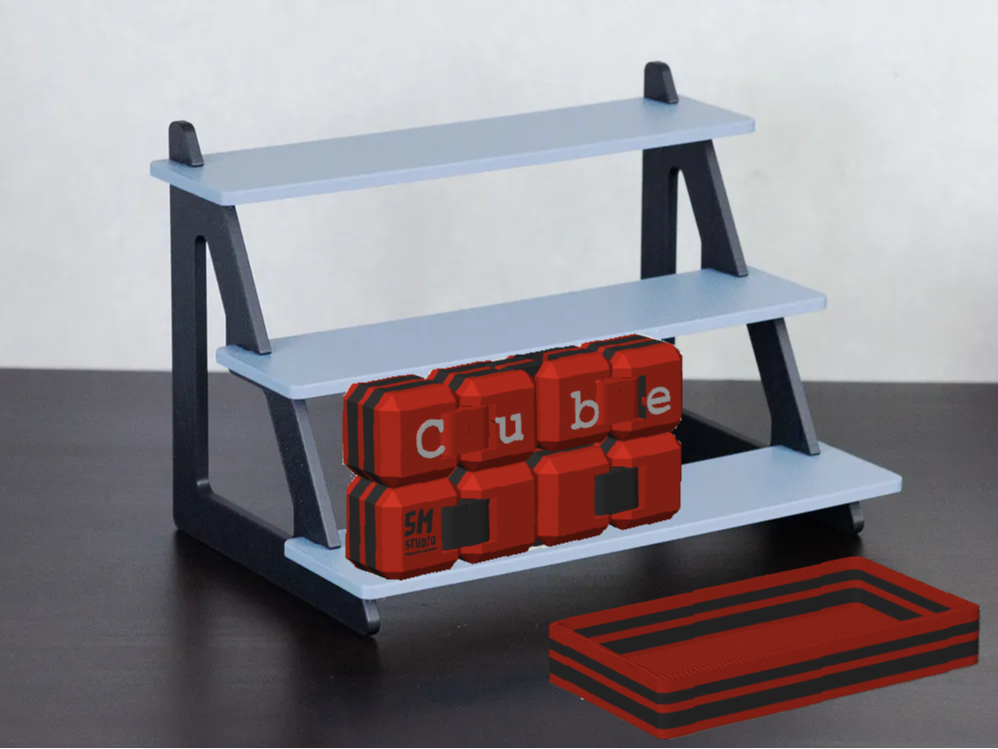 Unique Infinity Cube Fidget (With Custom Tray)