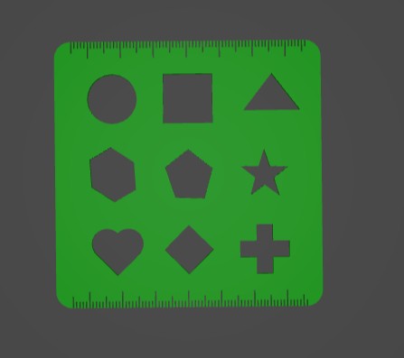 Miniatura 1 do modelo 3D Parametric Stencil Template Maker