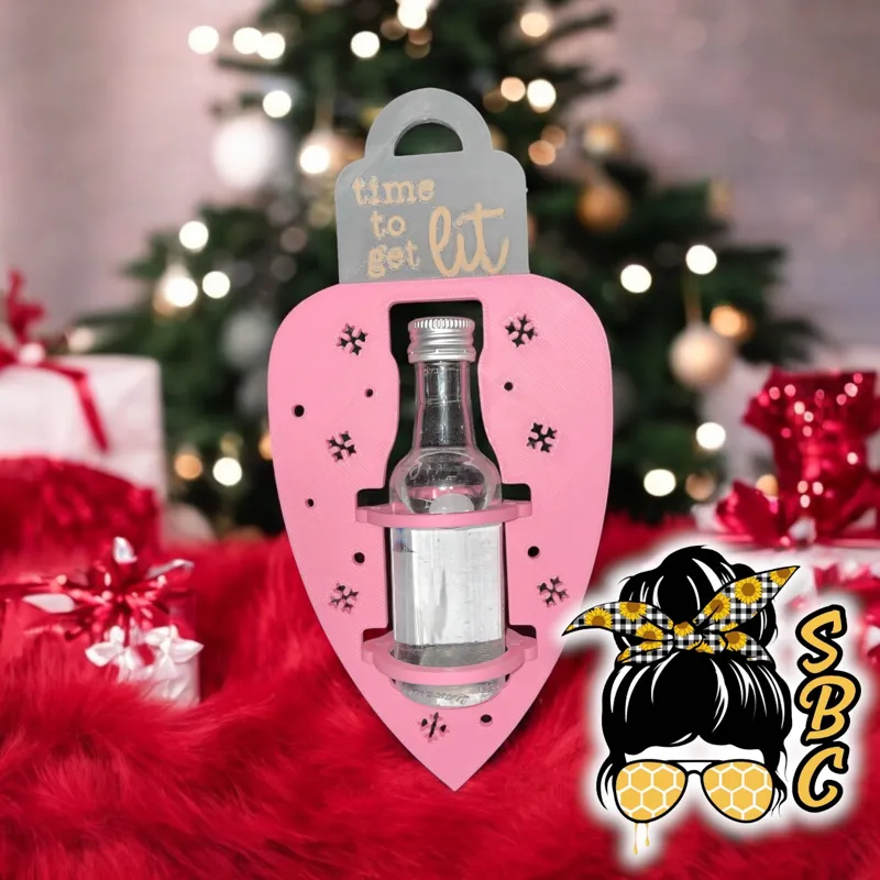 Time to Get Lit Bottle holder Christmas Ornament