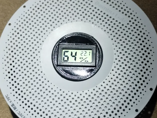 Hygrometer Clip for Bambu Reusable Filament Reels