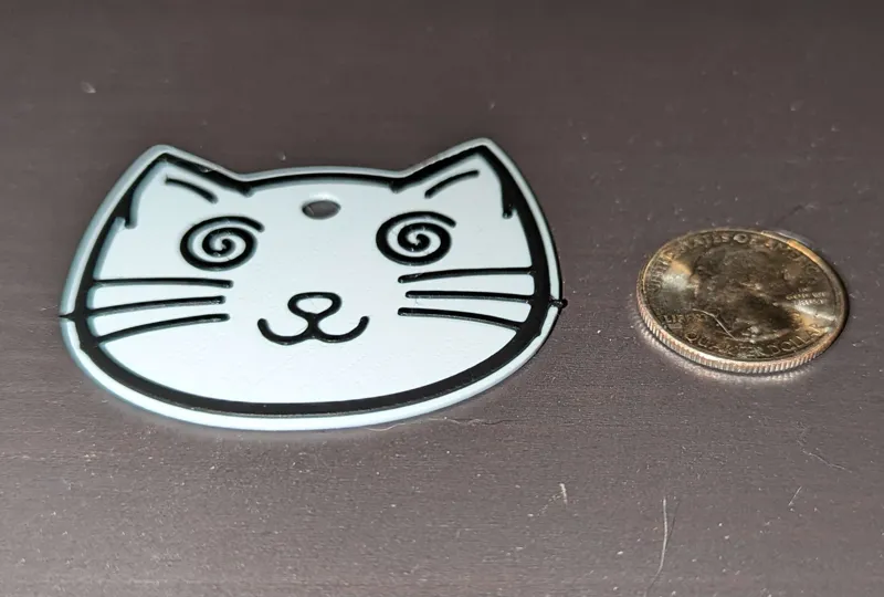 Cat Spiral Eyes KeyChain