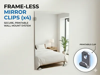 Frameless Mirror Clips
