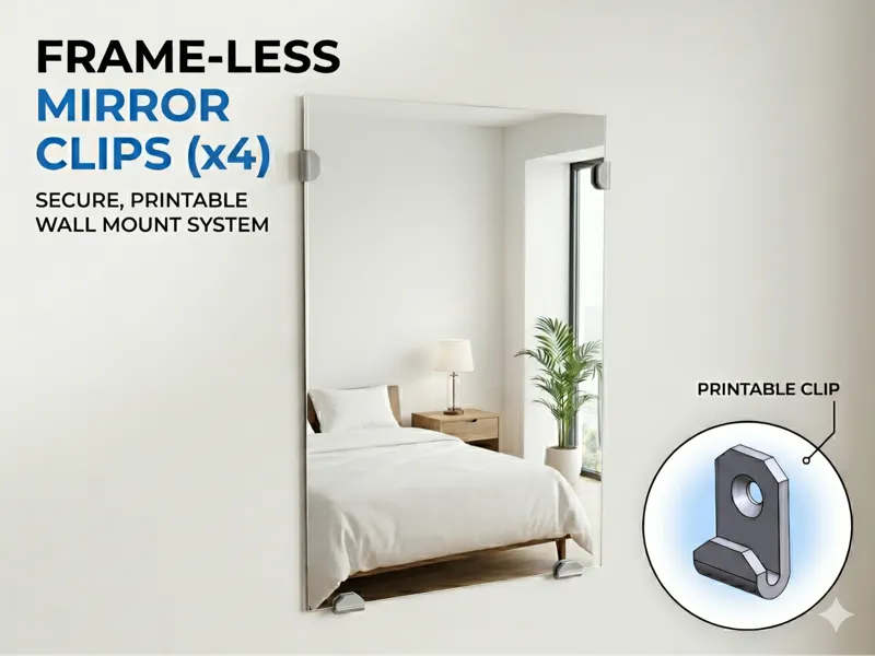 Frameless Mirror Clips