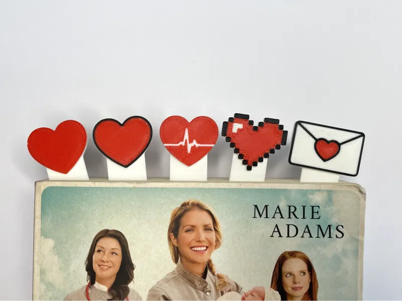 Valentine Bookmark Set