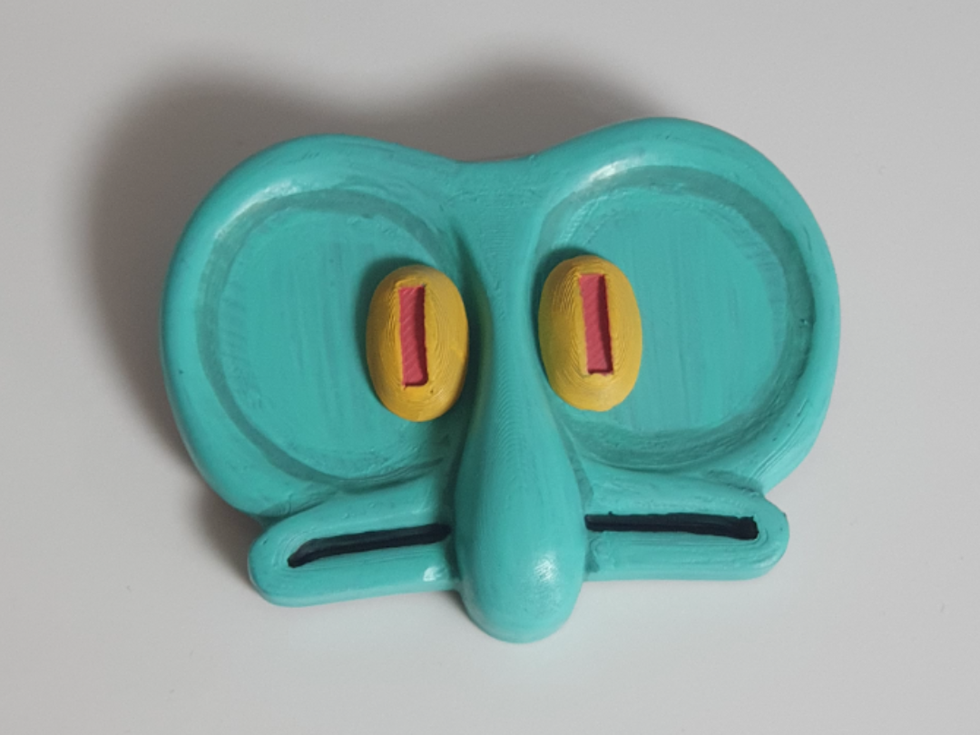 Squashed Squidward Fridge Magnet