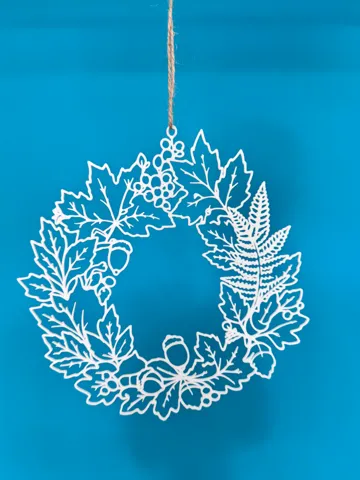 Dije o accesorio de collar: Autumn wreath with leaves and acorns — vista de referencia 2