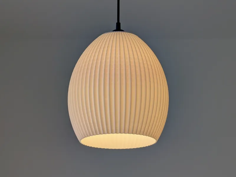 The Pleated Egg Lamp: Parametric Vase-Mode Pendant