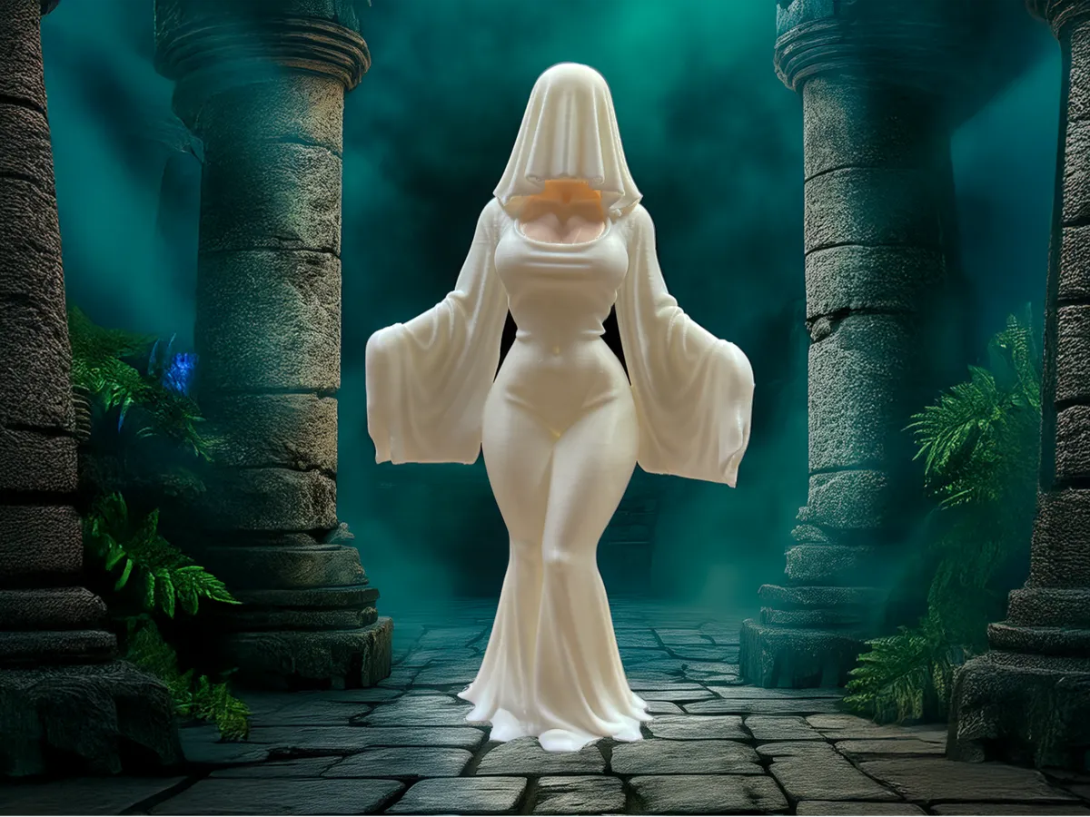 Ghost Lady - Mystic Temple Guardian by StrabonZ MakerWorld: Download Free 3D Models - 3D model önizlemesi