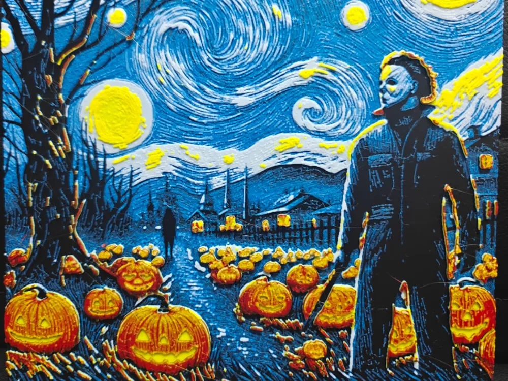 Halloween Starry Night Michael Myers (2 versions)