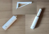 Halter für Stab oder Rohr, sowie verstärkter Wandhalter