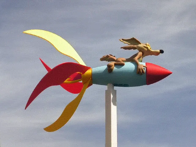 Coyote Rocket - Wind Spinner view 2
