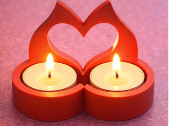 Twin Flame Heart – Tealight Candle Holder