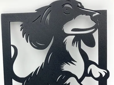Jumping Dachshund Wall Art