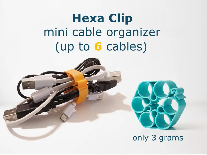 Hexa Clip (mini cable organizer)