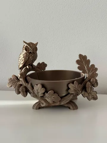 Letrero o emblema decorativo: Owl Bowl / Woodland Owl Dish — vista de referencia 3