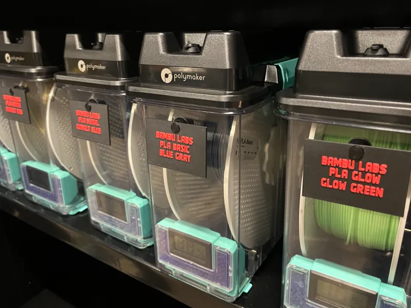 Polymaker PolyDryer Storage Box Filament Labels