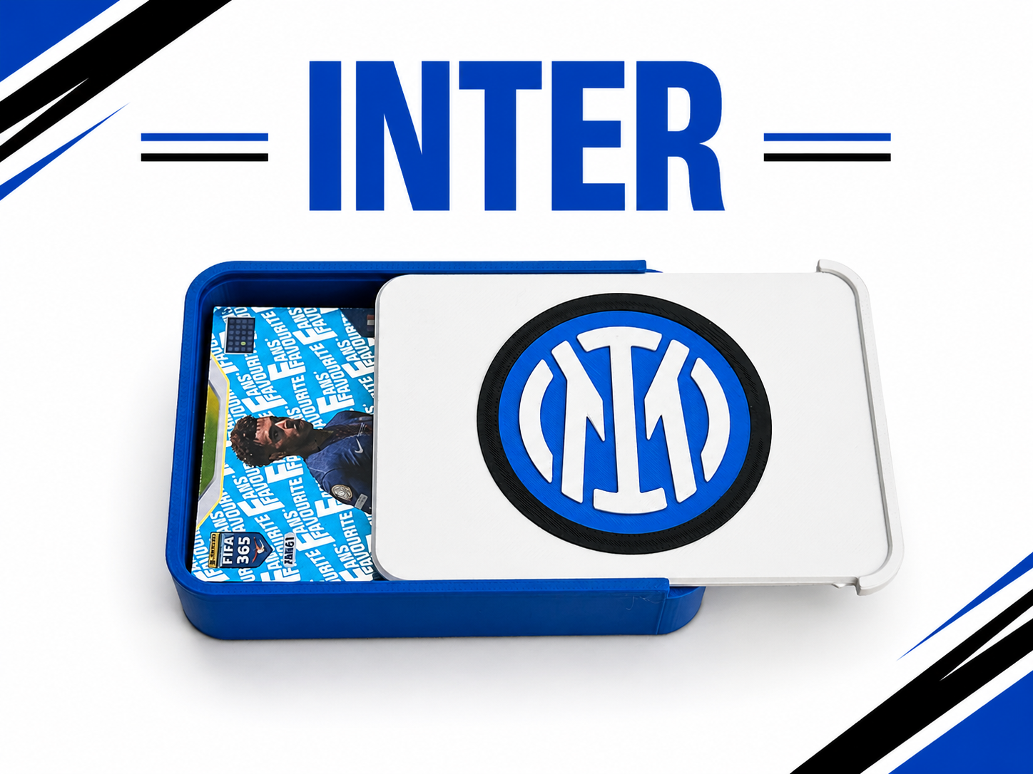 Inter Milan Storage & Sticker Box – Sliding Lid