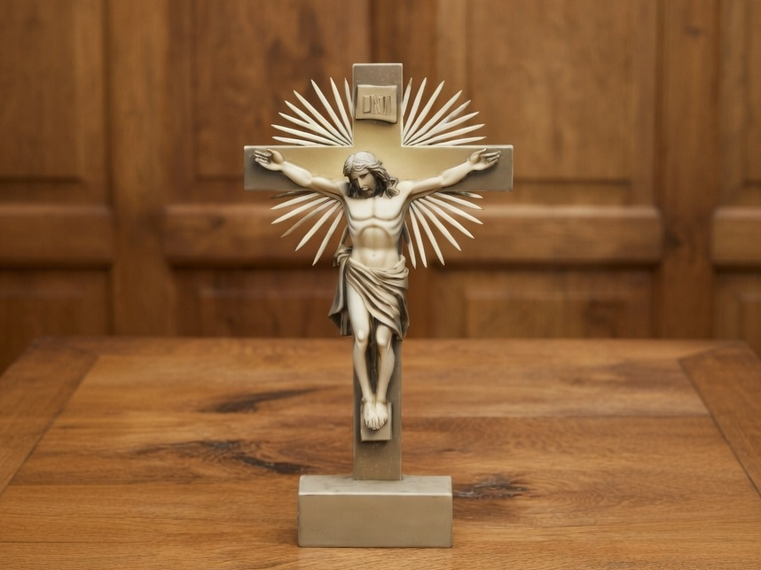 Jesus Christ Radiant Crucifix Sculpture