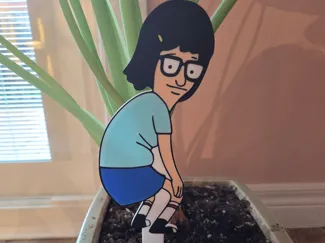 Bob's Burgers Twerking Tina Garden/Planter Stake