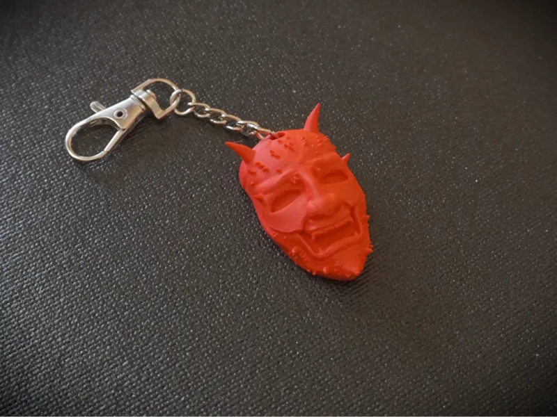 Devil Mask Keychain Charm