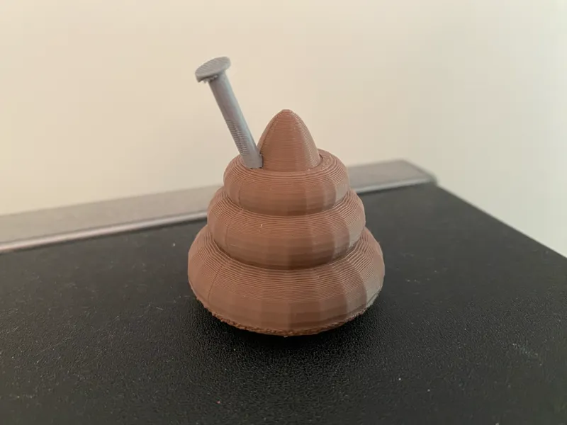 Nail in a poop!